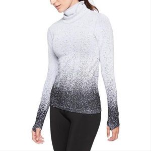 Athleta Gradient Speckled Mock Neck Size Small